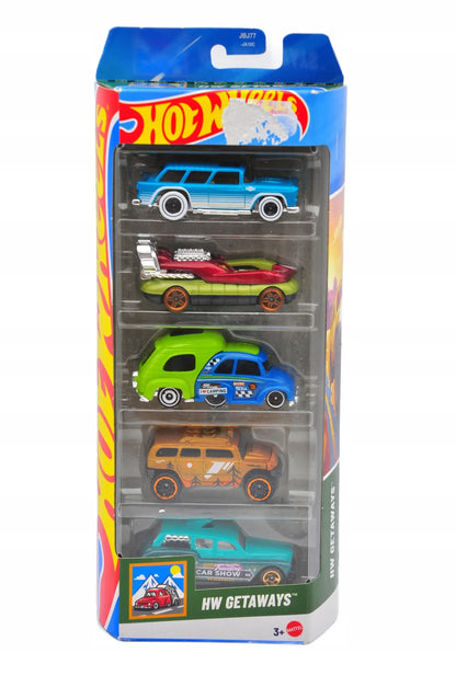 HW GETAWAYS Hot Wheels 2024 Wielokolorowy 1:64 5 pack HW 5 Pak