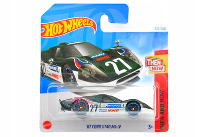 '67 FORD GT40 MK.IV, Hot Wheels, Die cast Htc69-N521, Zielony, 1:64