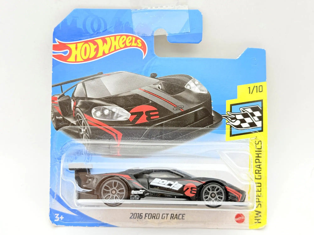 2016 FORD GT RACE, Hot Wheels 2021, Resoraki, Die cast, Czarny, 1:64