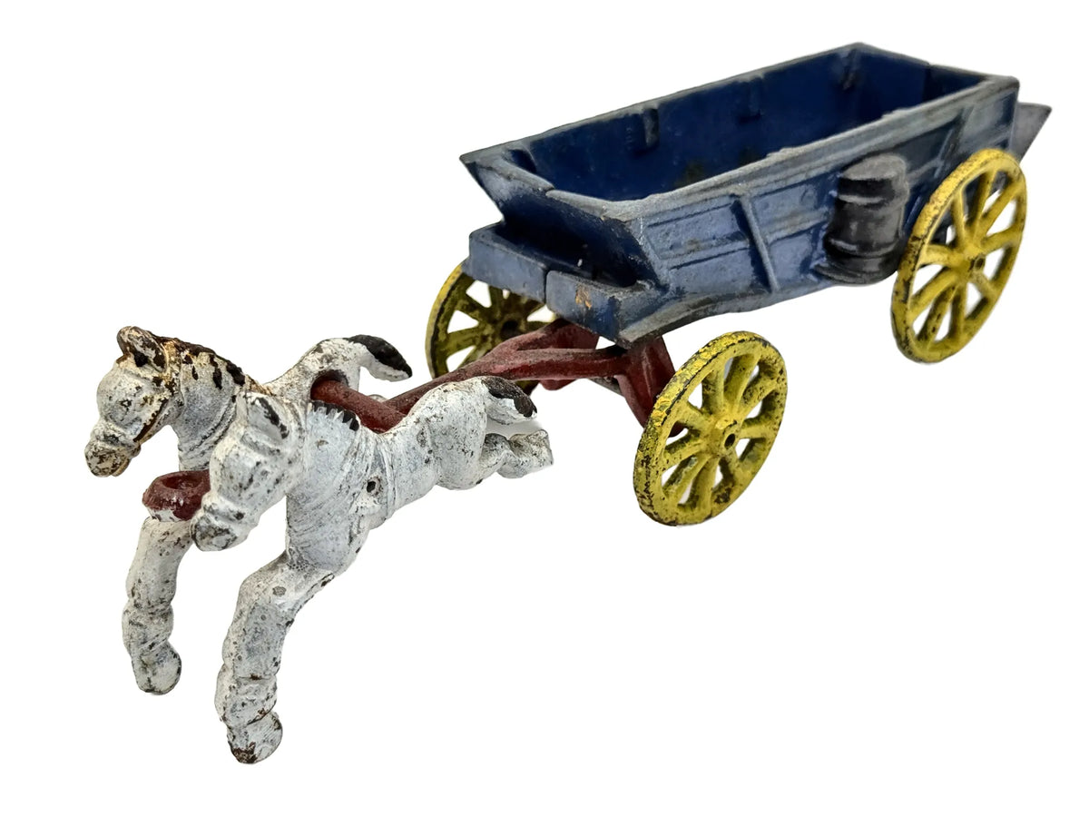 Antyczny Żeliwny wóz zaprzężony w konie 1930 1:16 Made in United States