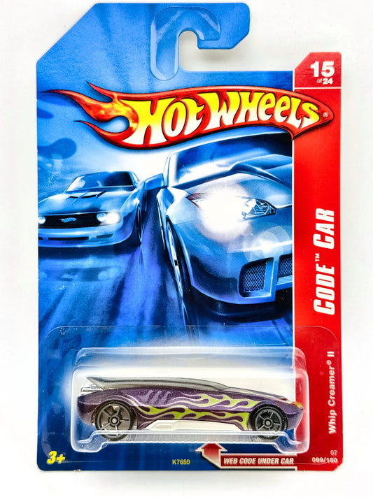 Whip Creamer II Hot Wheels 2006 Blue Card 1:64 Code Car Blister Fioletowy