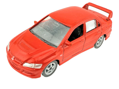 MITSUBISHI LANCER EVOLUTION VIII, Welly, Die cast 52258, Czerwony, 1:64,