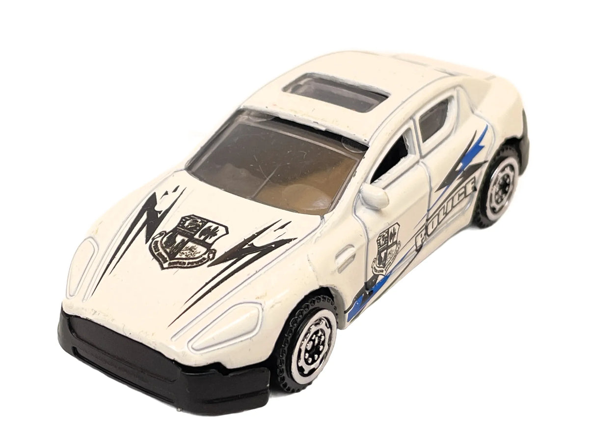 Jak Aston Martin Rapide POLICE, Resoraki, Die cast, Biały, 1:64