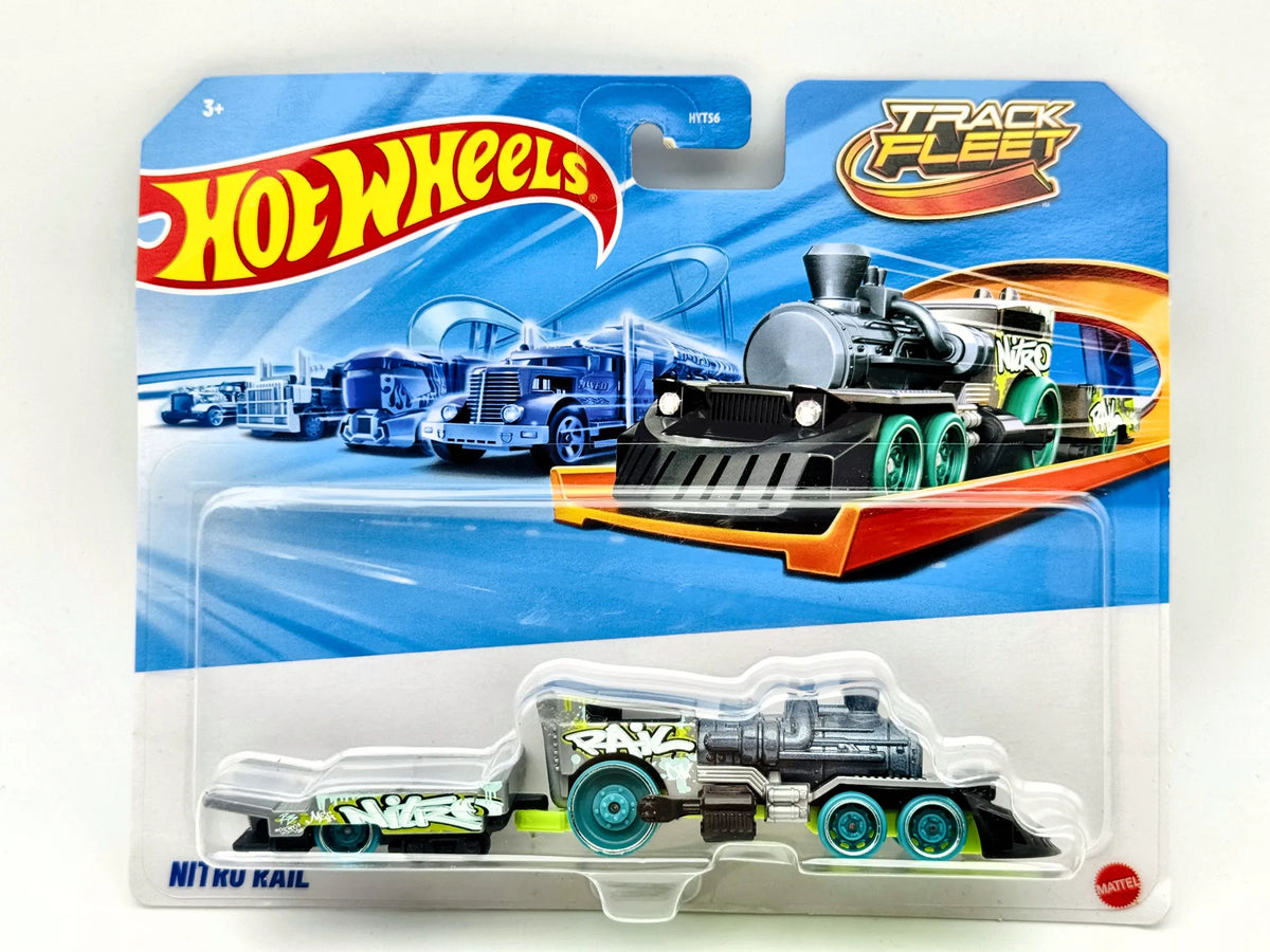 Nitro Rail Hot Wheels 1:64 Lokomotywa Blister Szary
