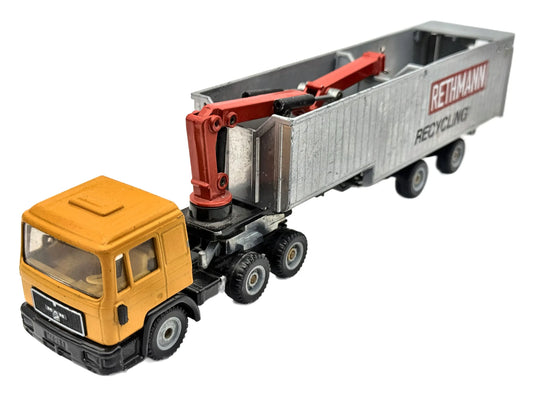 Ciężarówka MAN SIKU Srebrny 1:42 Made in Germany Rethman Recycling