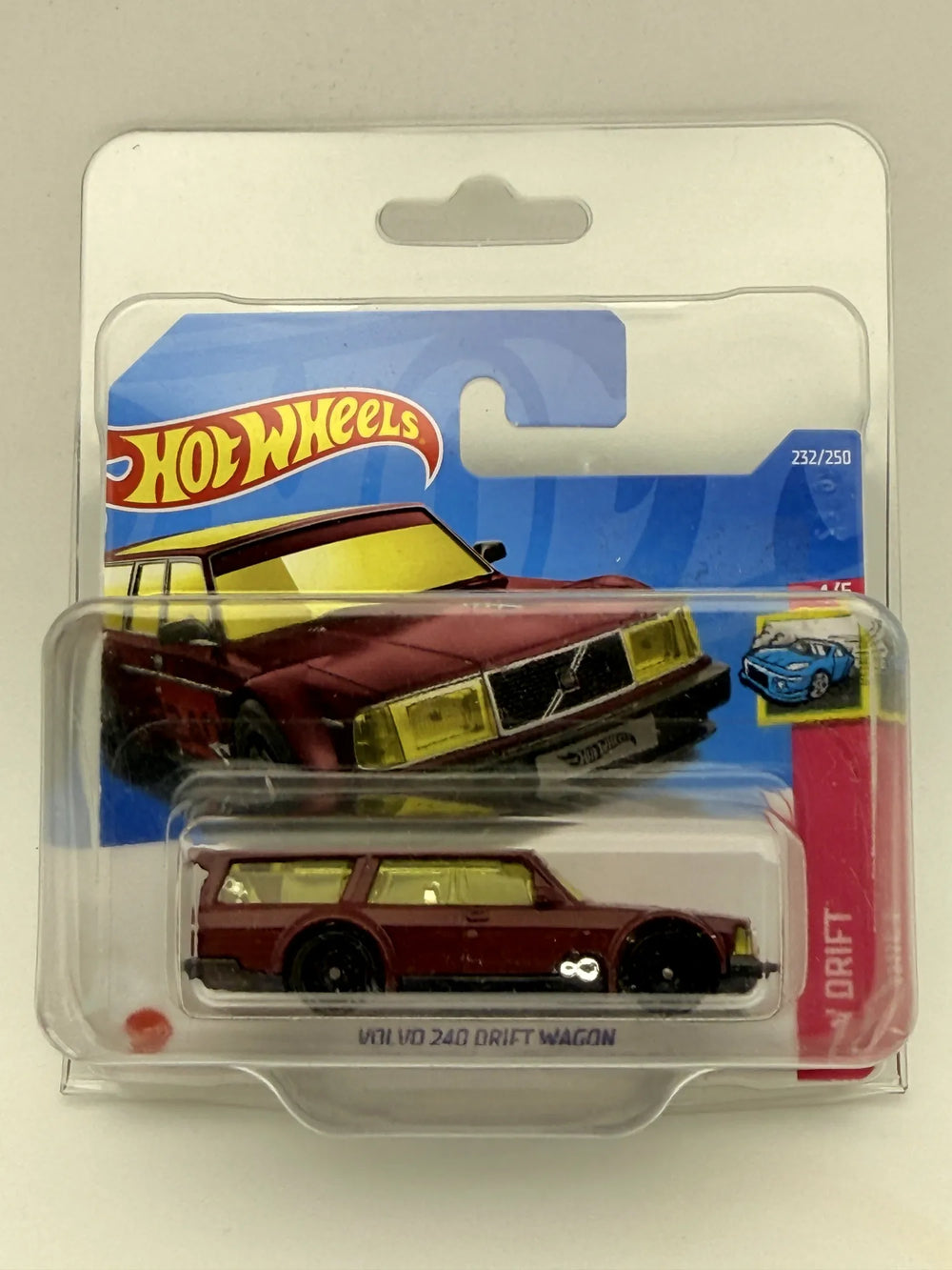 Volvo 240 Drift Wagon HW Drift Hot Wheels 2022 Bordowy 1:64
