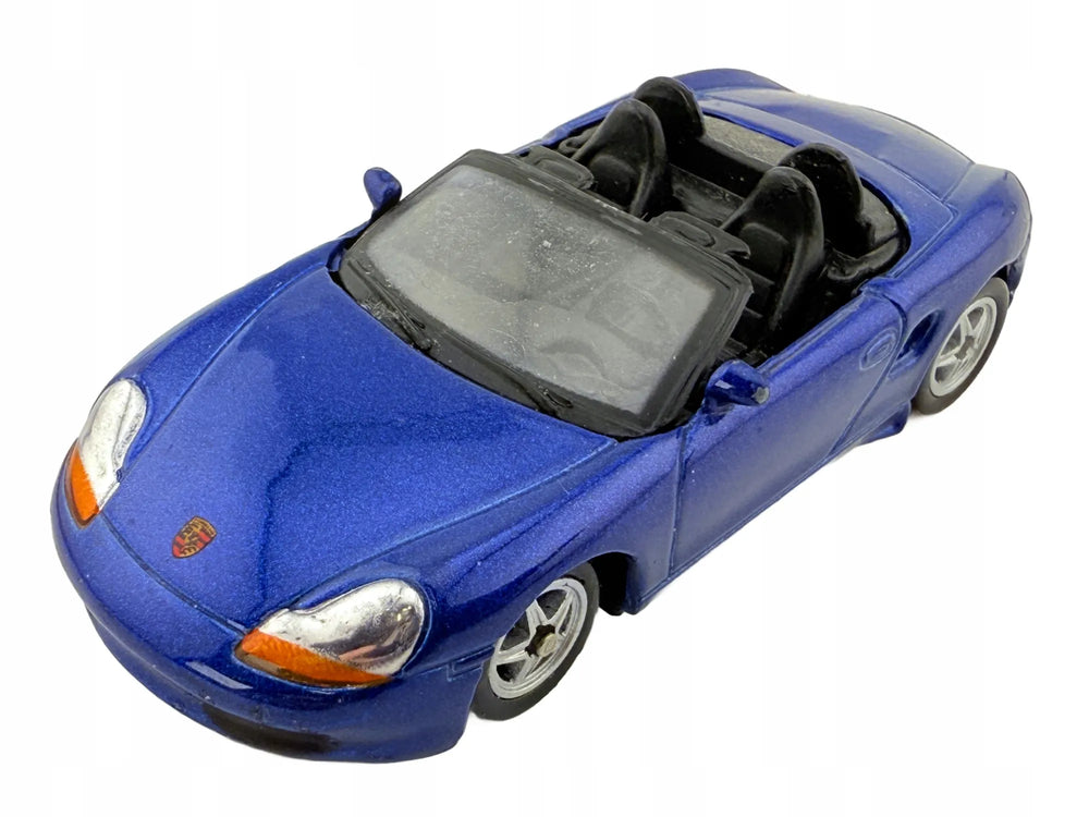 PORSCHE BOXSTER CABRIO, Welly, Resoraki, Die cast 62040, Niebieski, 1:64