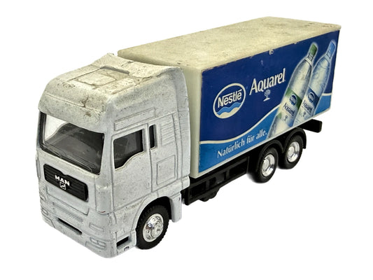 MAN CIĘŻARÓWKA, NESTLÉ AQUAREL, Unbranded, Die cast, Biały,, 1:87, Resoraki