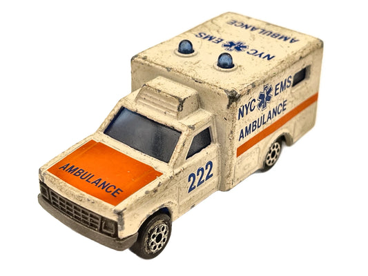 NYC EMS AMBULANCE 222, Majorette, Die cast No.255, Biały, 1:60, Resoraki