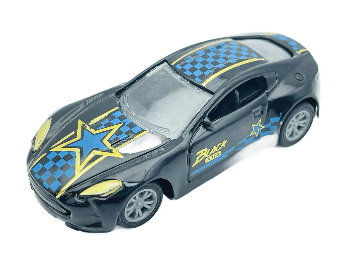 Jak Aston Martin, Black Auto, Die cast, Resoraki, Czarny, 1:55