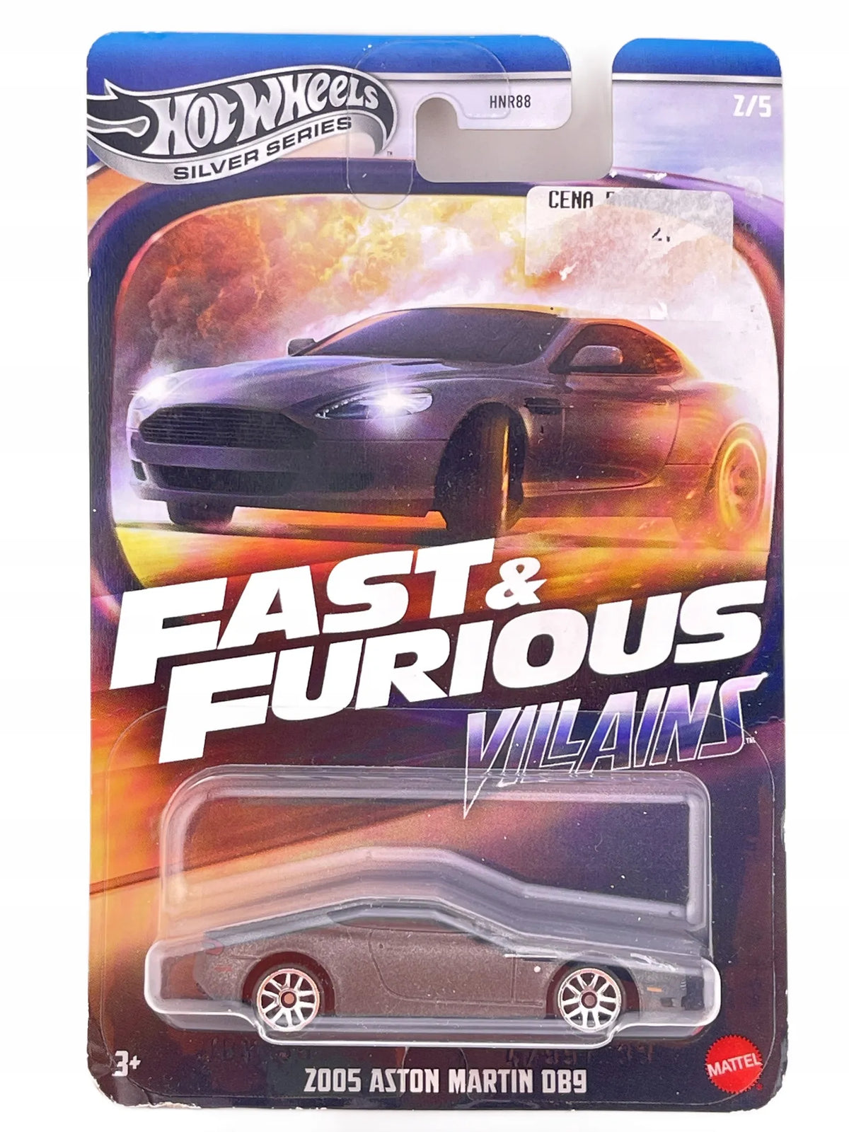 2005 ASTON MARTIN DB9 FAST & FURIOUS, Hot Wheels 2024, JBY35, Bordowy, 1:64