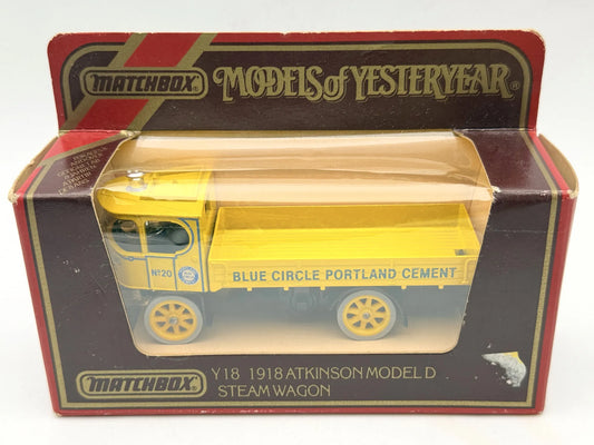 1918 ATKINSON MODEL D STEAM WAGON Matchbox 1984 Żółty 1:43 Made in England