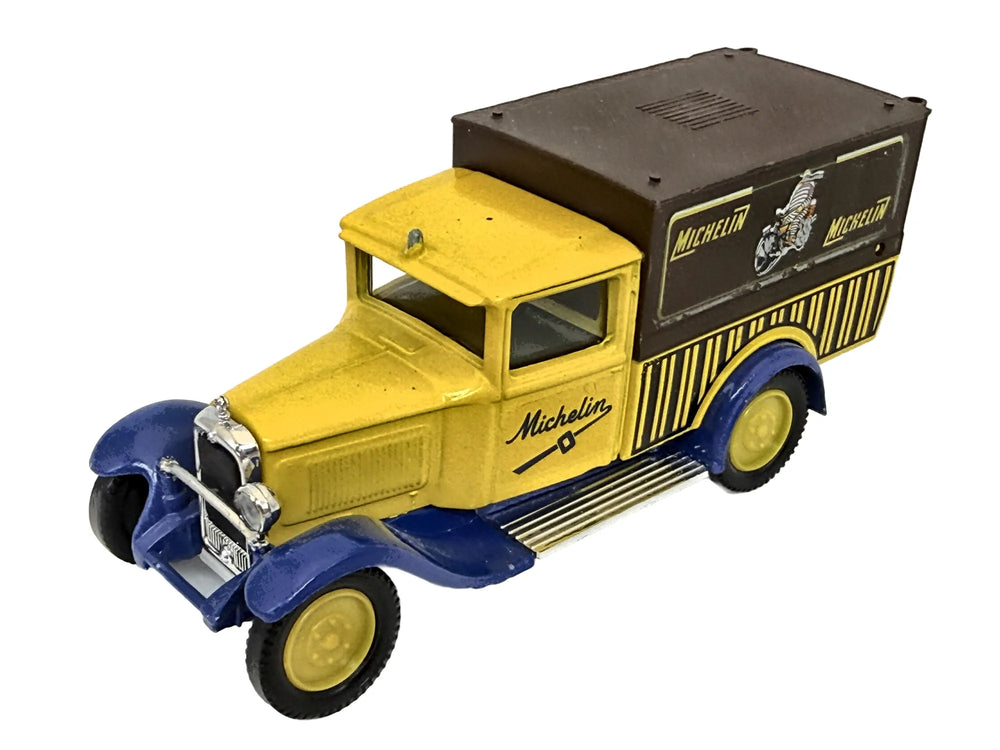 CITROEN C4F 1930, MICHELIN, Solido, Made in France, Die cast, Żółty, 1:43