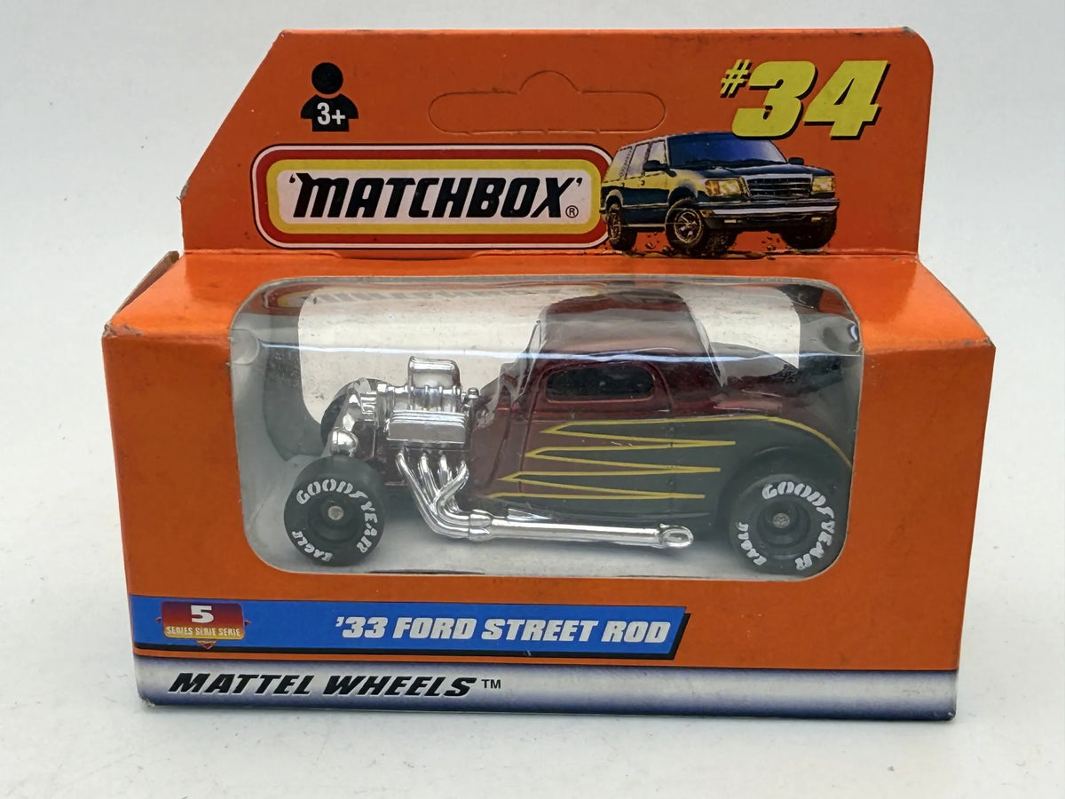 '33 FORD STREET ROD Matchbox 1997 Bordowy 1:64