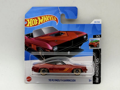 '70 Plymouth Barracuda HW Roadsters Hot Wheels 2024 Pomarańczowy 1:64
