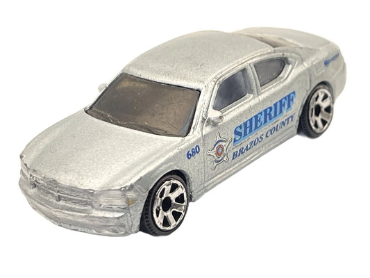 DODGE CHARGER SHERIFF 680, Matchbox 2004, Die cast Mb676, Srebrny, 1:67