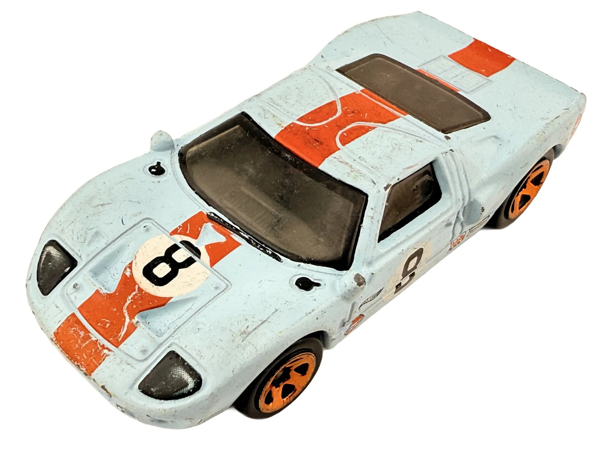 FORD GT-40, Hot Wheels 1999-2019, Die cast GHC55, Błękitny, 1:64, Resoraki