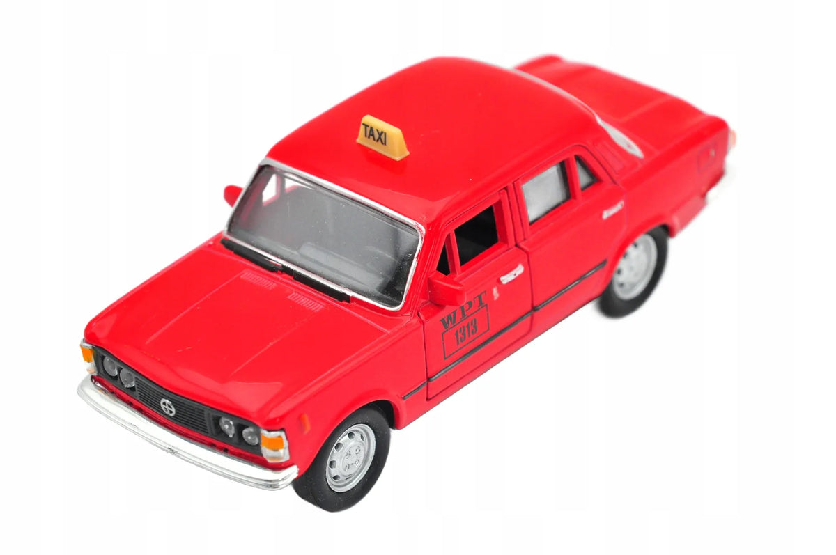FIAT 125P, Welly, Resoraki, Die cast 42399, Czerwony, 1:34