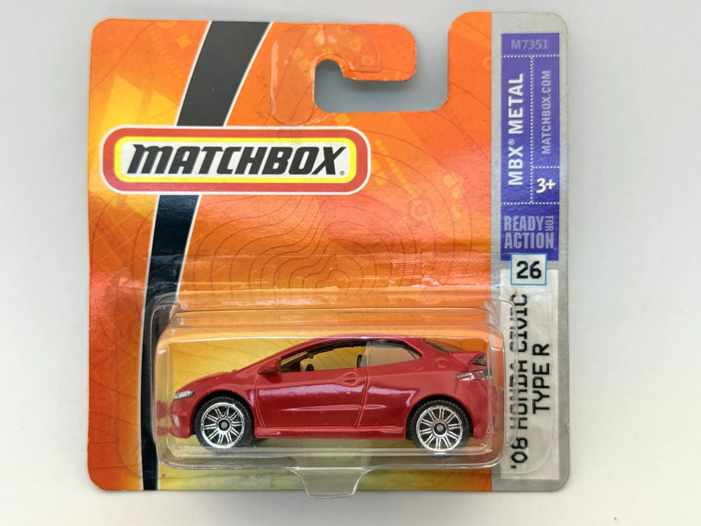 '08 HONDA CIVIC TYPE R MBX METAL Matchbox 2008 Czerwony 1:64