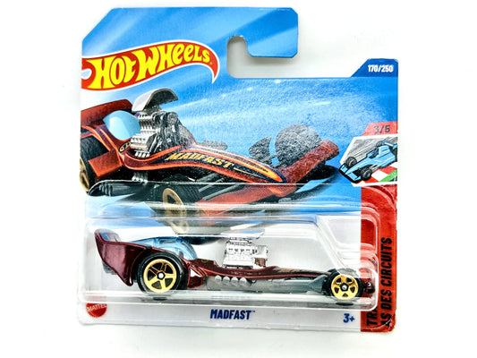 Madfast Hot Wheels 2025 TRACK ACES 1:64 Dragster Blister Bordowy
