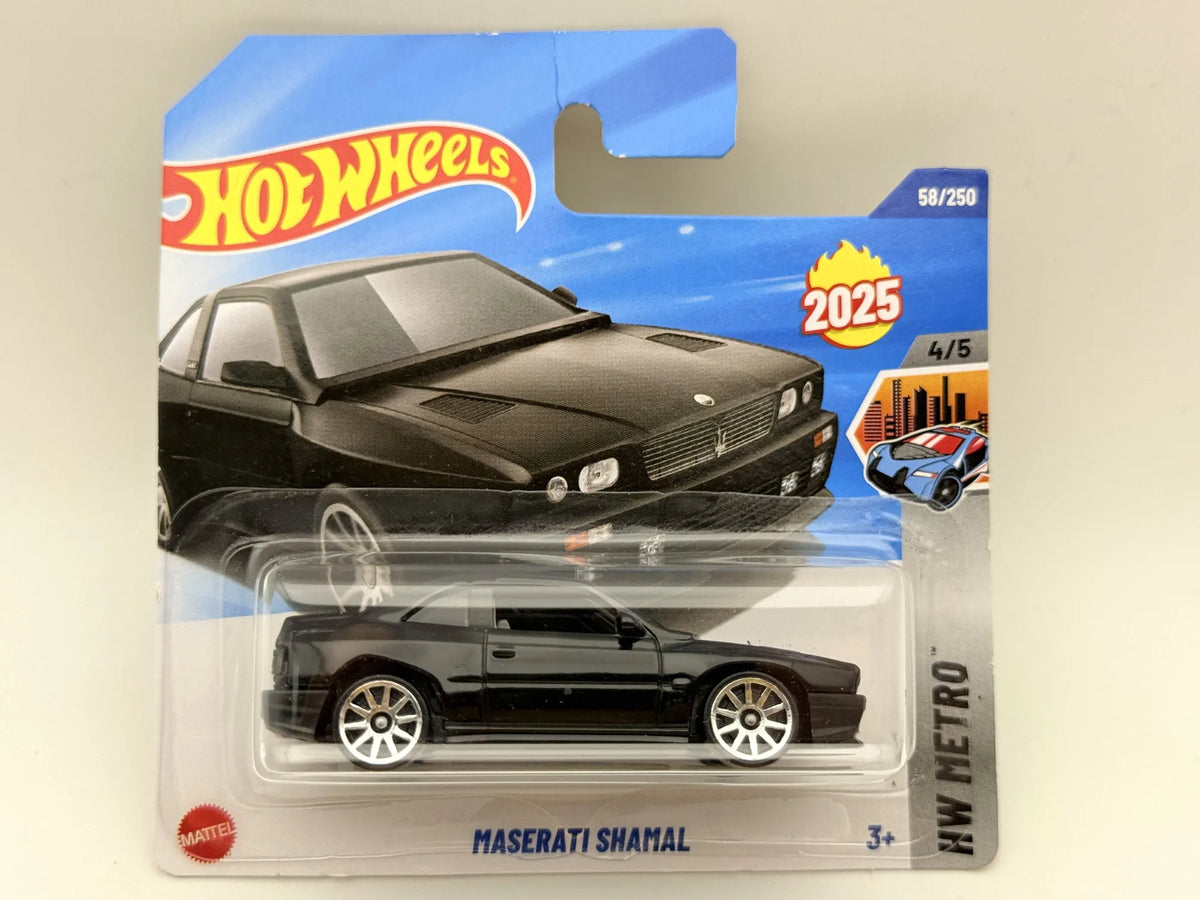 MASERATI SHAMAL, Hot Wheels 2025, Die cast HYX76, Czarny, 1:64, Resoraki