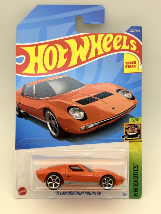 '71 LAMBORGHINI MIURA SV HW EXOTICS Hot Wheels 2021 Pomarańczowy 1:64