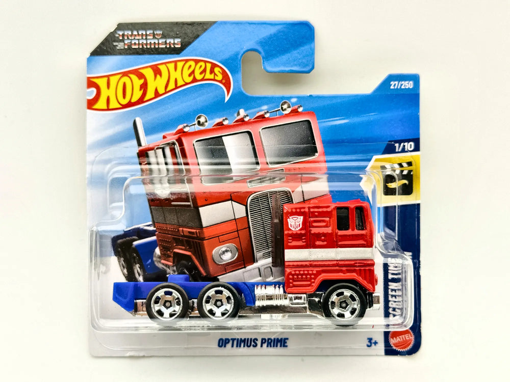 Optimus Prime Hot Wheels HW Screen Time 1:64 Ciężarówka Blister Czerwony