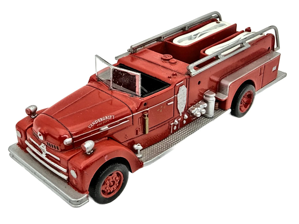 1952 SEAGRAVE, Straż pożarna, Amer Com, Made in Usa, Die cast Czerwony 1:64