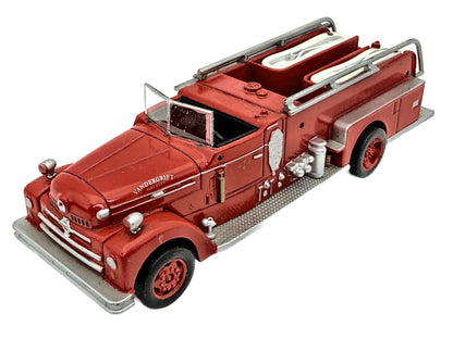 1952 SEAGRAVE, Straż pożarna, Amer Com, Made in Usa, Die cast Czerwony 1:64