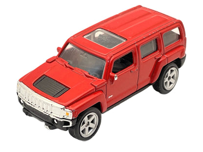 HUMMER H3, Welly, Resoraki, Die cast No.52284, Czerwony, 1:64