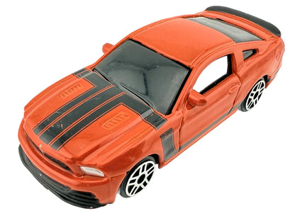 FORD MUSTANG BOSS 302, Maisto, Die cast 12102, Pomarańczowy, 1:64, Resoraki