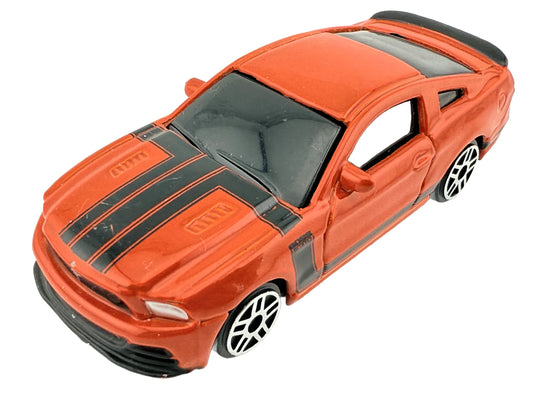 FORD MUSTANG BOSS 302, Maisto, Die cast 12102, Pomarańczowy, 1:64, Resoraki