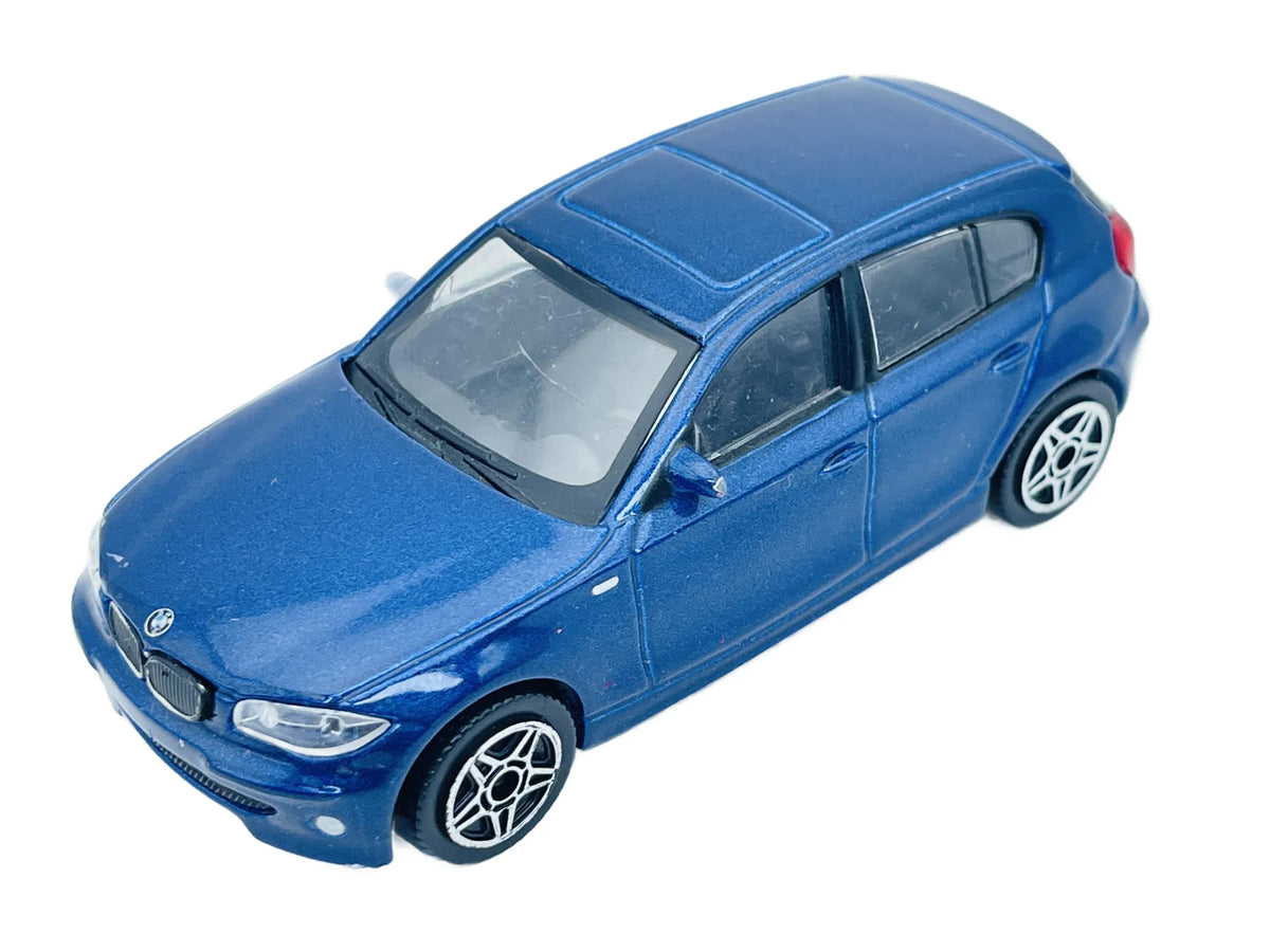 Bmw 1 Series 120D, Bburago, resoraki, die cast, 1:43 niebieski