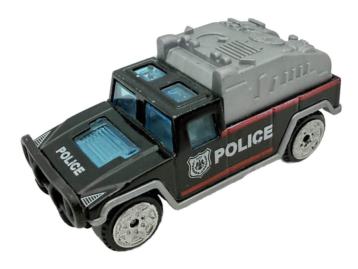 Jak Hummer Police, Pojazd Policyjny, Die cast, Resoraki, Czarny, 1:64