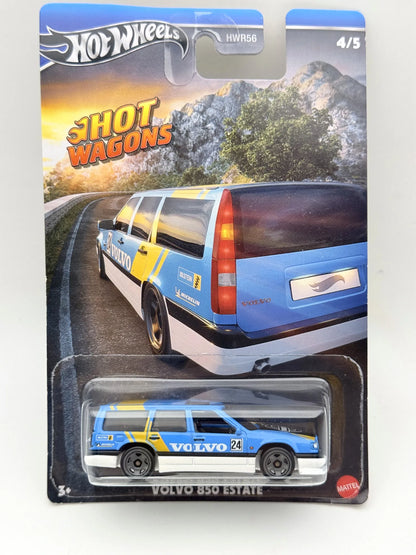 VOLVO 850 ESTATE, Hot Wheels Silver 2023, Die cast HRR56, Niebieski, 1:64