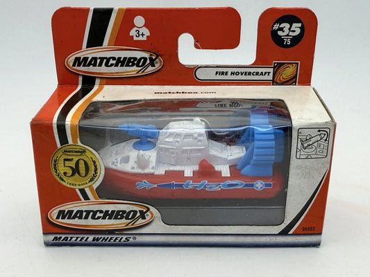 FIRE HOVERCRAFT 50th Anniversary Straż pożarna Matchbox 2001 Czerwony 1:63