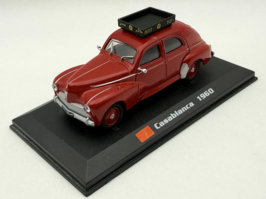 PEUGEOT 203 TAXI CASABLANCA 1960, AmerCom Około 2008 Czerwony 1:43 Resoraki