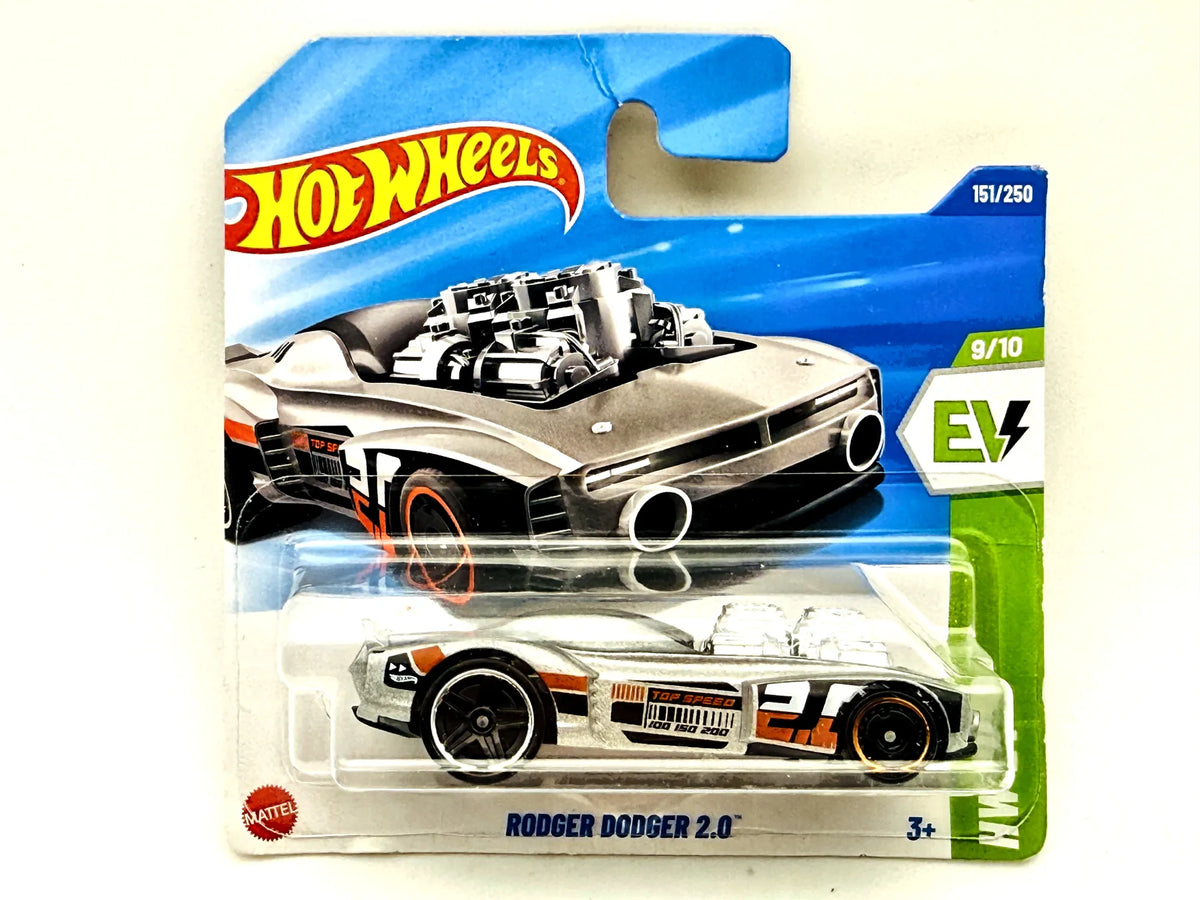 Rodger Dodger 2.0 Hot Wheels 2025 HW EV 1:64 Muscle car Blister Biały