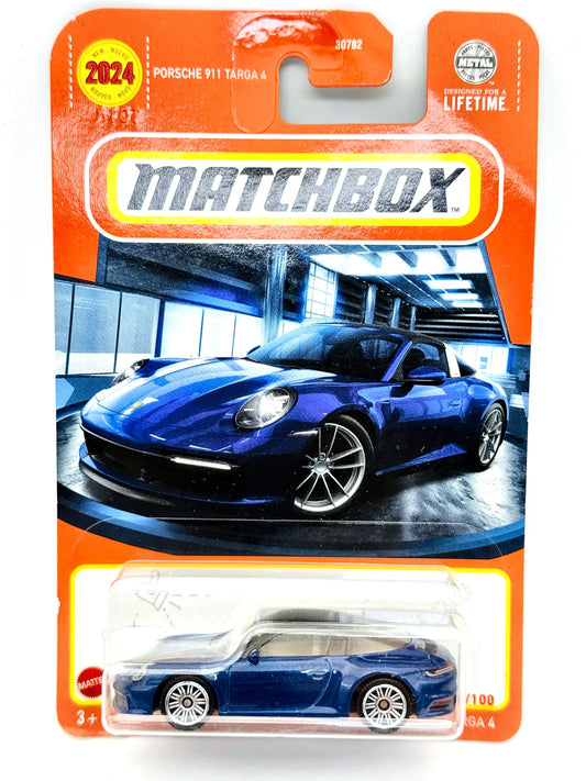 Porsche 911 Targa 4 Matchbox 2023 Mainline 1:64 Blister Niebieski