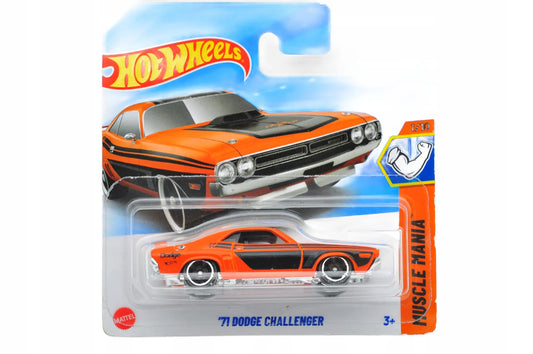 '71 DODGE CHALLENGER, Hot Wheels 2025, Die cast HYY79, Pomarańczowy, 1:64