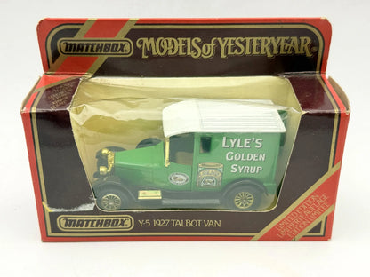 1927 TALBOT VAN Models of Yeasteryear Matchbox 1986 Zielony 1:47