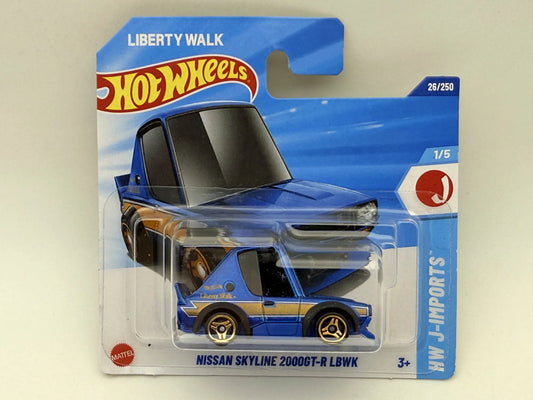 NISSAN SKYLINE 2000GT-R LBWK HW J-IMPORTS Hot Wheels 2025 Niebieski 1:64