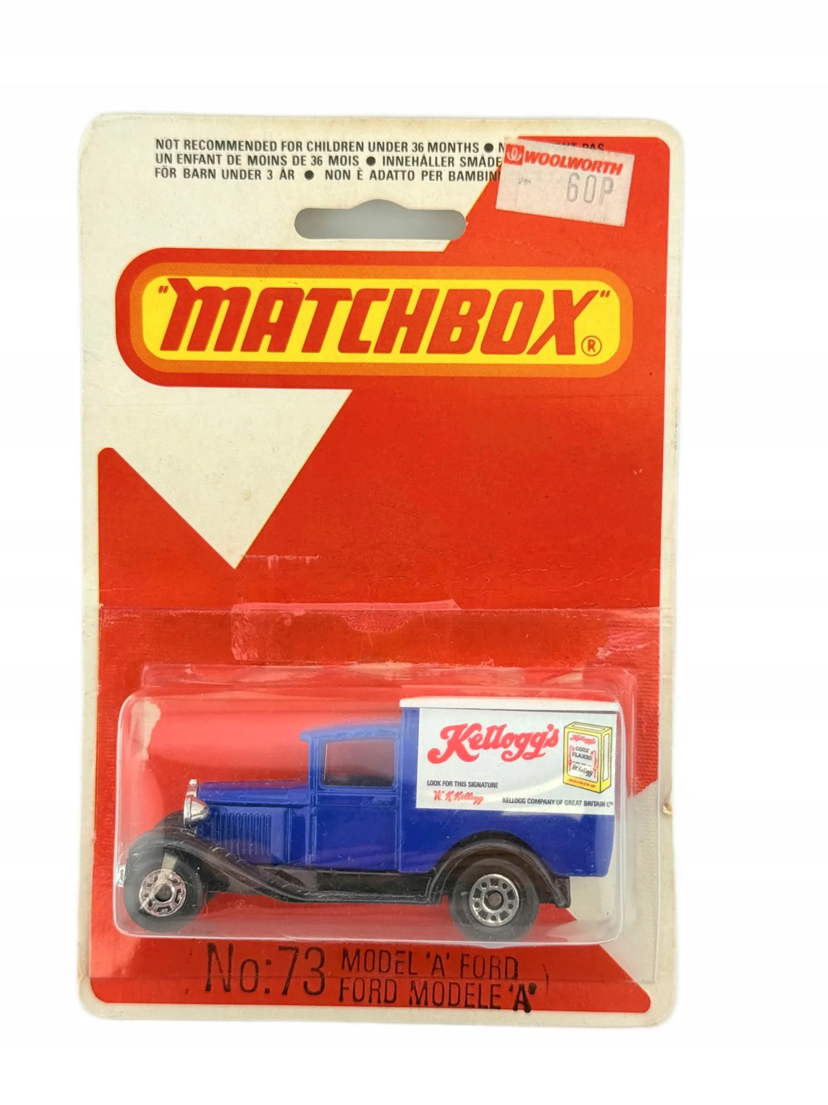 MODEL 'A' FORD, Matchbox, Made in England, Die cast 73, Niebieski, 1:64