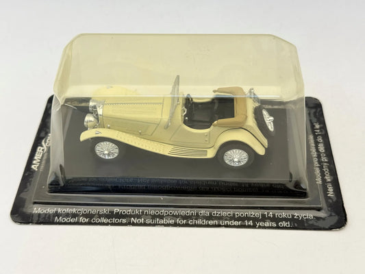 JAGUAR SS100 Z 1936 R. Legendarne Samochody AmerCom Kremowy 1:43