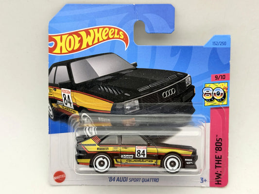 '84 Audi Sport Quattro HW: THE '80s Hot Wheels 2023 Czarny 1:64