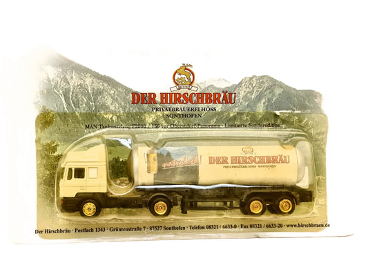 MAN DGD World Class 1:87 Ciężarówka Promocyjna DER HIRSCHBRÄU Blister Biały – zdjęcie 2