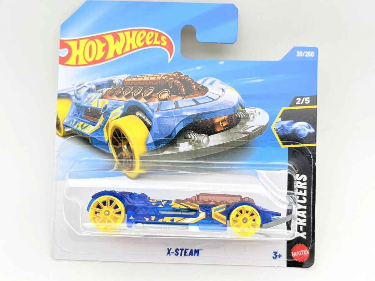 X-STEAM, X-RAYCERS, Hot Wheels 2026, Die cast JJJ01 Niebieski 1:64 Resoraki