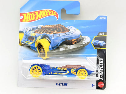 X-STEAM, X-RAYCERS, Hot Wheels 2026, Die cast JJJ01 Niebieski 1:64 Resoraki