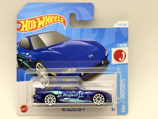'95 MAZDA RX-7 HW J-IMPORTS Hot Wheels 2024 Niebieski 1:64