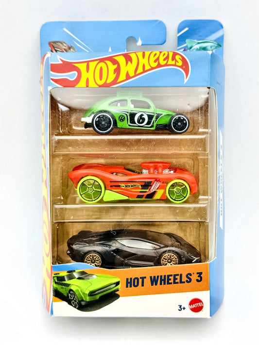 3 Pack (Lamborghini) Hot Wheels 2024 1:64 6 Blister Wielokolorowy